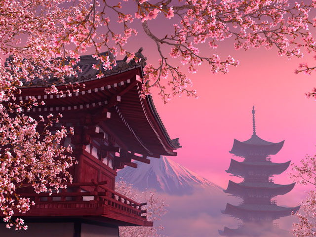 Nature 3D Screensavers - Blooming Sakura - 3D screensaver with cherry