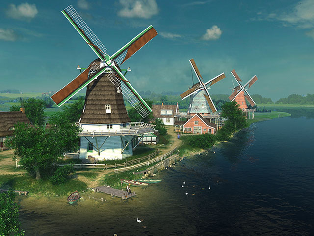 Dutch Windmills 3D Screensaver screen shot