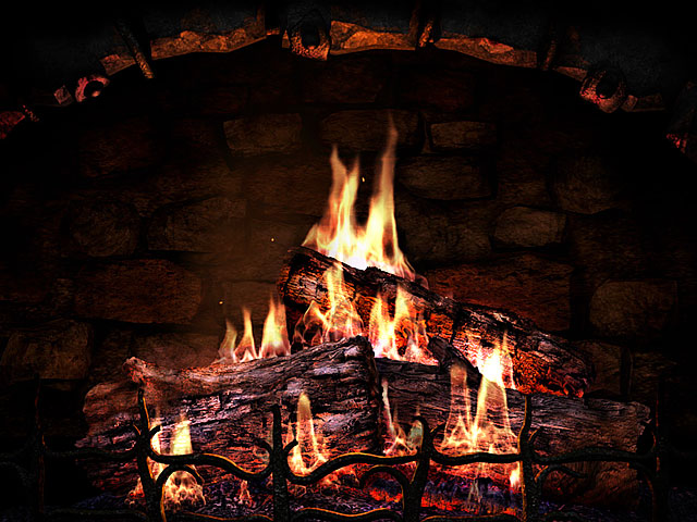 Screenshot of Fireplace 3D Screensaver 1.0