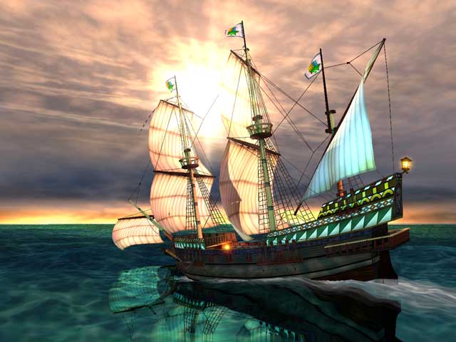 Galleon 3D Screensaver - Beautiful 3D screensaver of Spanish Galleon.