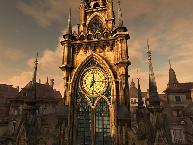 Screenshot of Clock Tower 3D Screensaver 1.0