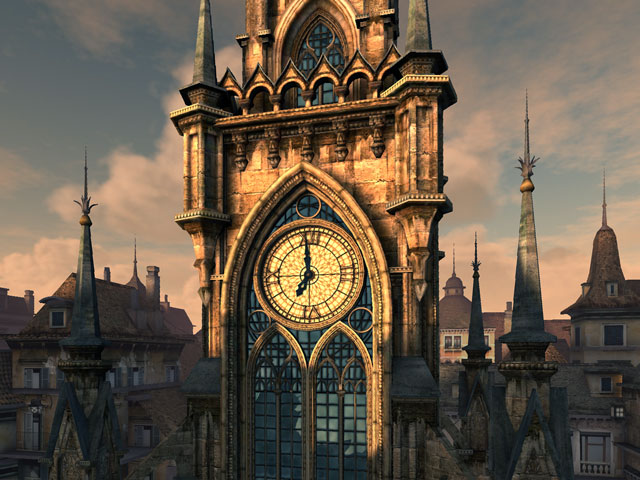 Screenshot of Clock Tower 3D Screensaver 1.0