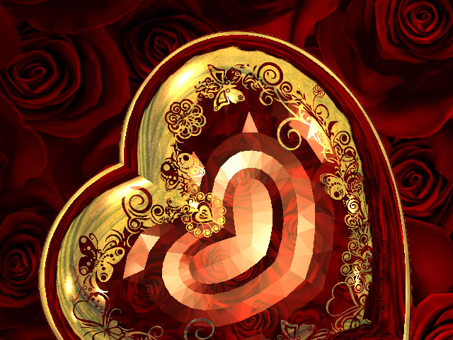 Screenshot of Valentine 3D Screensaver