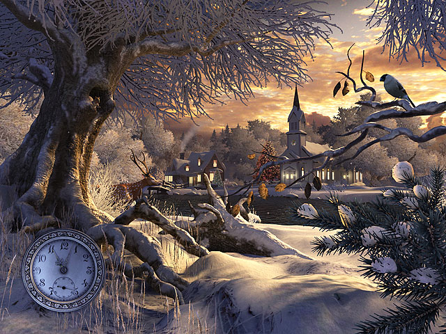 3D Winter Wonderland Animated Wallpaper.