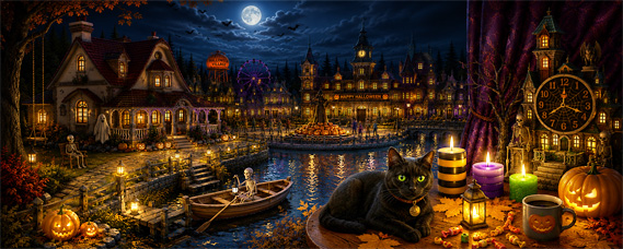 A Town Ready for Halloween