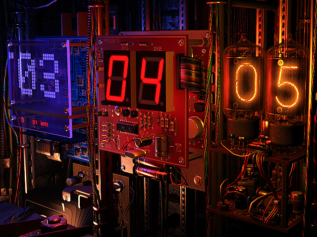 Clock 3D Screensavers Digital Clock