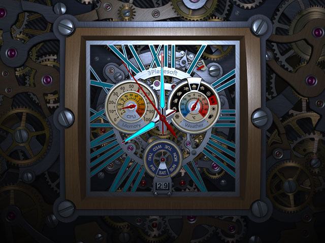 3d clock screensaver