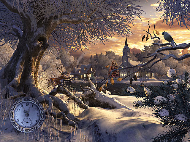 Nature 3D Screensavers - Winter Wonderland - Winter scene nature animated  3D screensaver