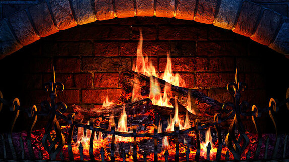 Living Fireplace - DVD screensaver by screendreams - HD widescreen