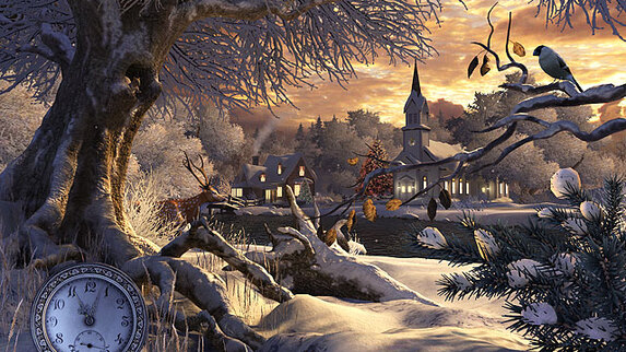 Nature 3D Screensavers - Winter Wonderland - Winter scene nature animated  3D screensaver
