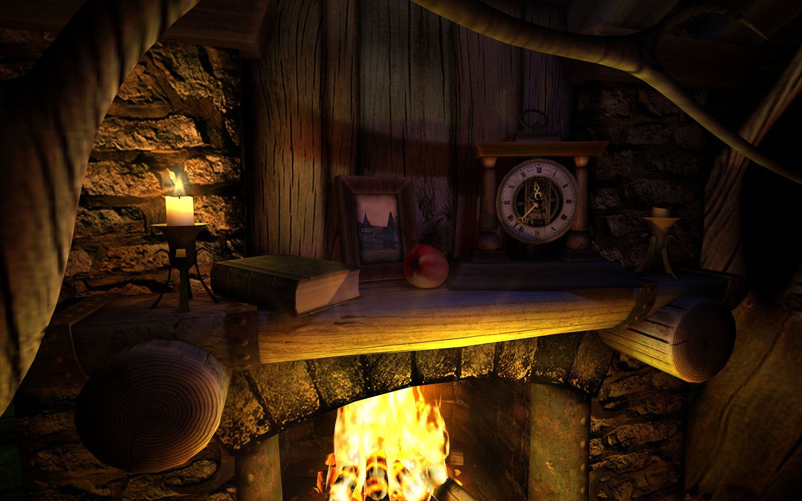 Fireplace 3d Screensavers Spirit Of Fire Warm And Cozy 3d