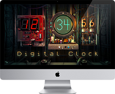 macOS 3D Screensavers - Digital Clock - Digital timepieces evolve